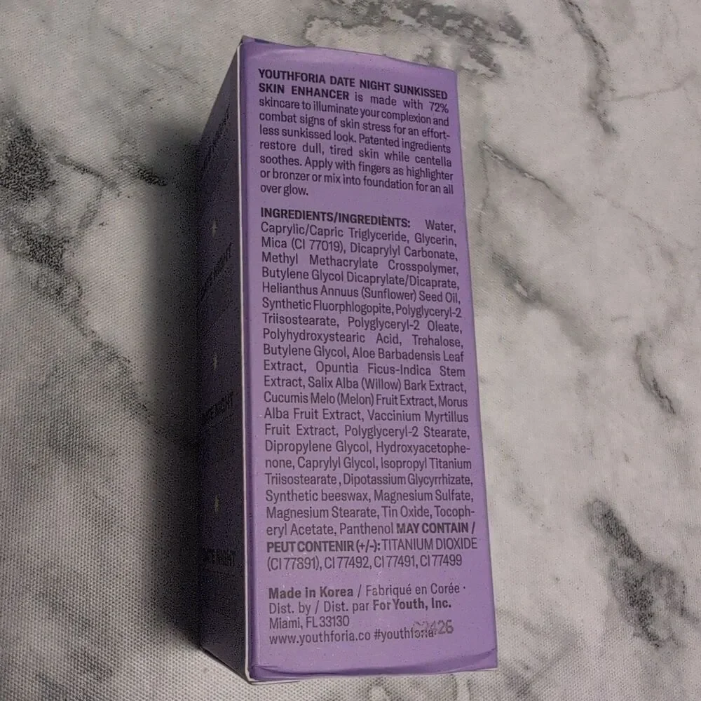 Youthforia Date Night BRONZY Sunkissed Liquid Skin Enhance 15ml NEW Discontinued